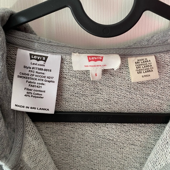 Levi’s Grey Zipper Hoodie - Picture 3 of 3